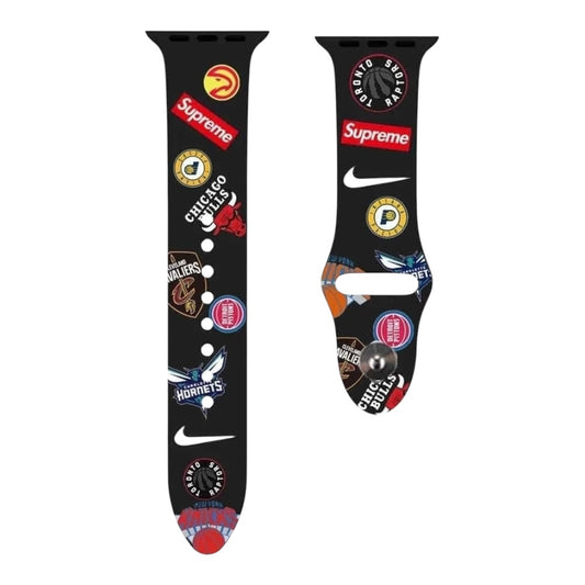 Pulsera - NBA equipos deportiva negra para Apple Watch