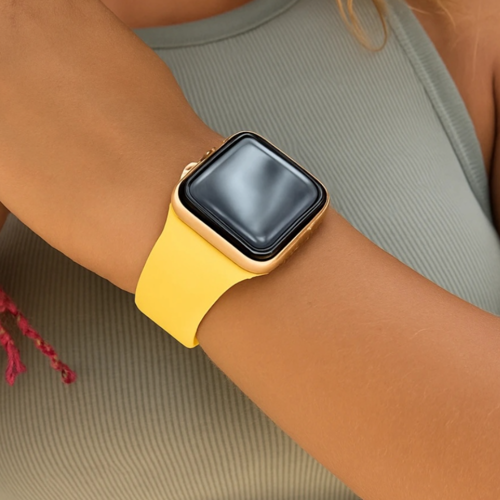 Pulsera - Silicón amarillo pálido para Apple Watch