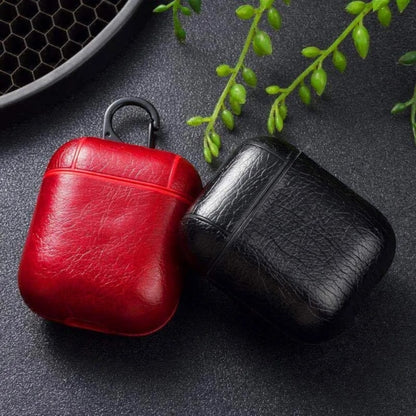Estuche – Cuero Rojo Elegante para AirPods 1 y 2