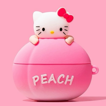 Estuche – Melocotón con Hello Kitty para AirPods Pro 1 y 2