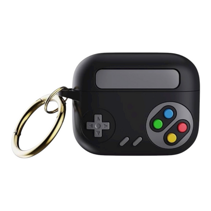 Estuche – Funda controlador de juegos retro negro para AirPods Pro 1 y 2
