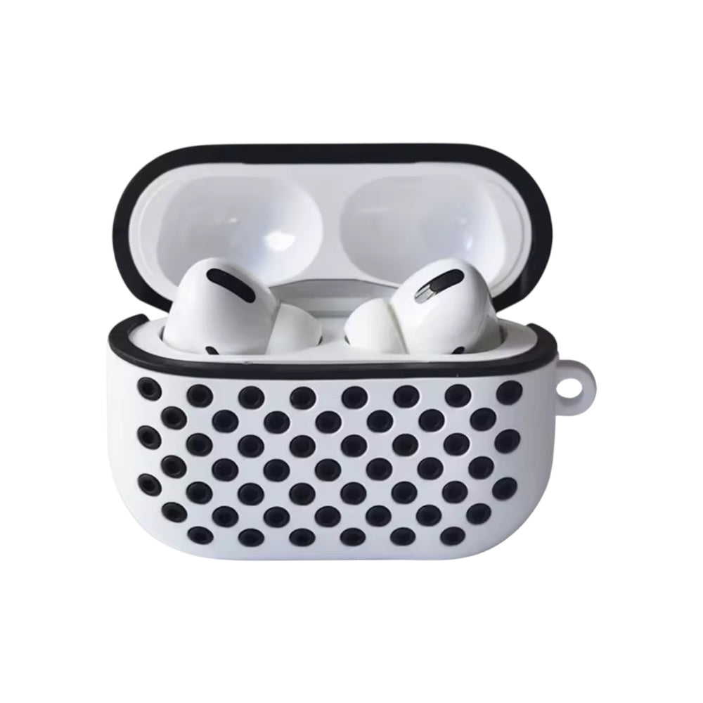 Estuche – Deportivo Nike blanco con negro para AirPods Pro 1 y 2
