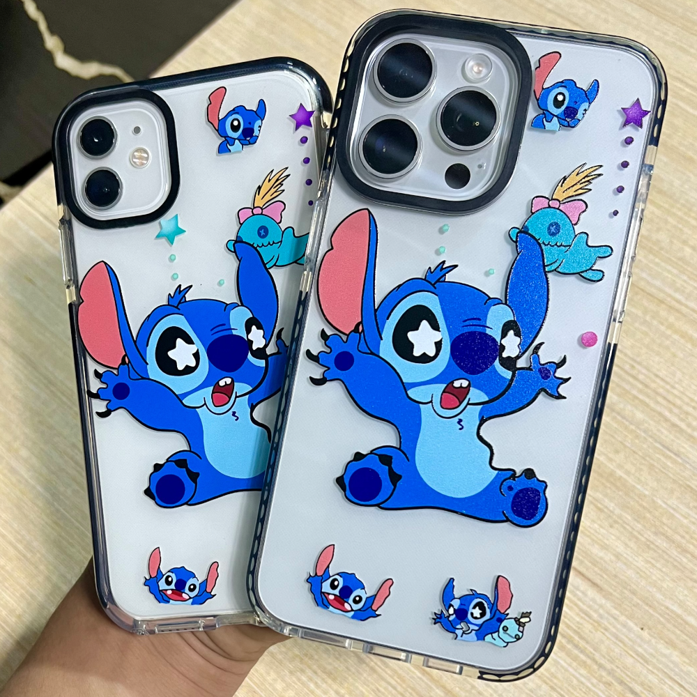 Estuche – Stitch Estrellitas para iPhone 16 normal