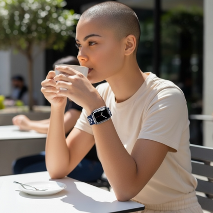 Pulsera - Deportiva Nike gris con agujeros verdes para Apple Watch