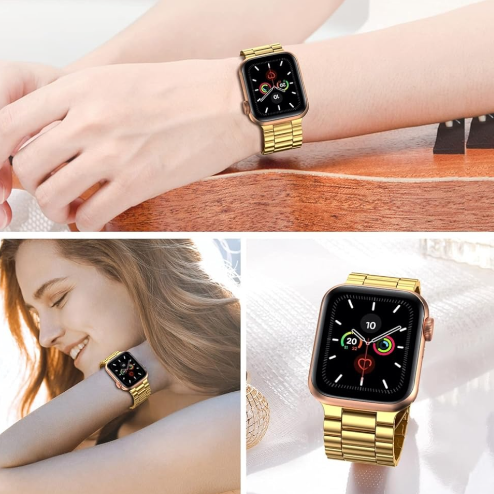 Pulsera - Eslabón metal dorada para Apple Watch
