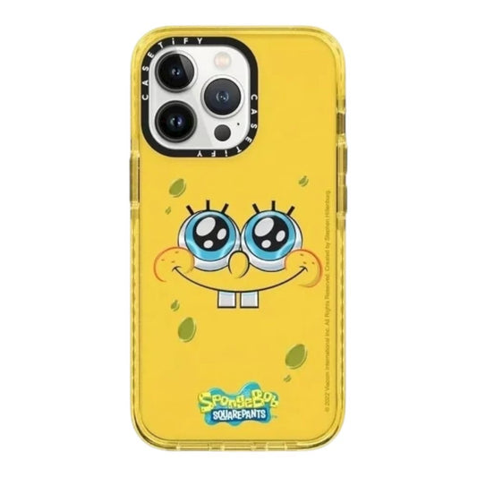 Estuche - Bob Esponja Rostro Grande Fondo Amarillo para iPhone 16