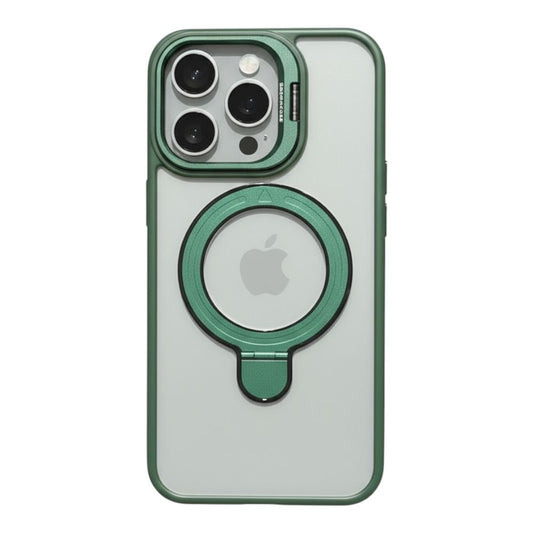 Estuche - MagSafe con Aro Soporte 360° Verde para iPhone 16 Pro Max