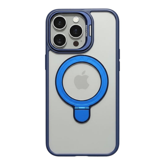 Estuche - Magnético con Anillo Soporte Azul para iPhone 16 Pro Max