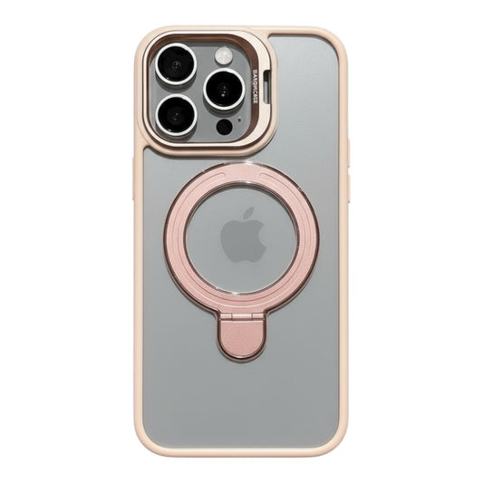 Estuche - MagSafe con Aro Soporte 360° Rosado para iPhone 16 Pro Max
